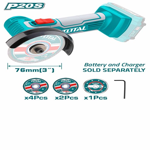 20 volt 3-inch charging rocket without batteries, with filament and disc from Total