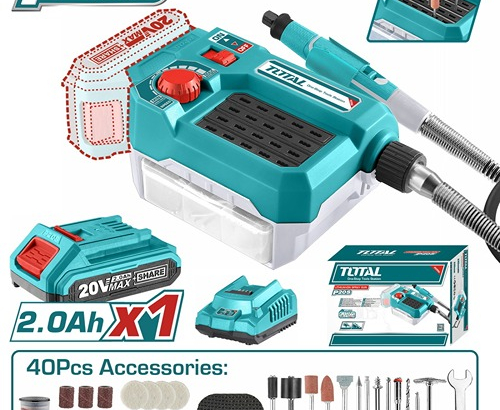 Total GRINDER 20V , 40 Pcs Tools set