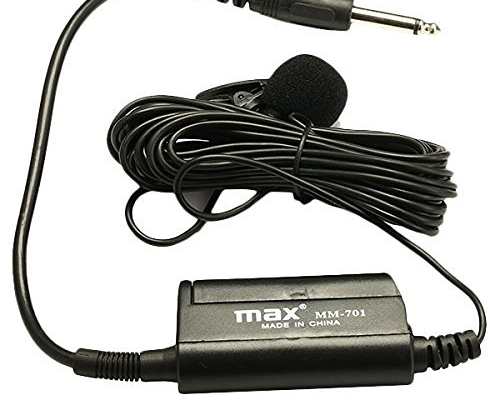 Generic MAX Lapel Condenser Microphone with 6m Cable for Instrument Pickup