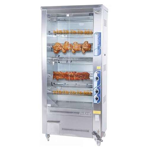 Double Showcase Chicken Grills With Lava stone 