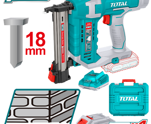 20V rechargeable concrete nailer with battery and charger from Total