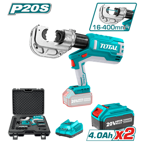 Total 02 volt hydraulic charging press with 2 4 amp batteries and charger