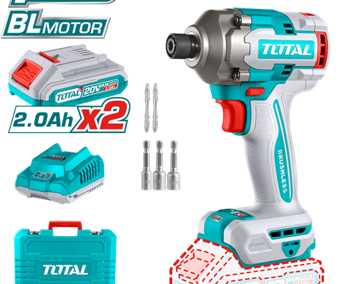 Drill box charging 20 volts 285 newtons with 2 2 amp batteries and a charger from Total