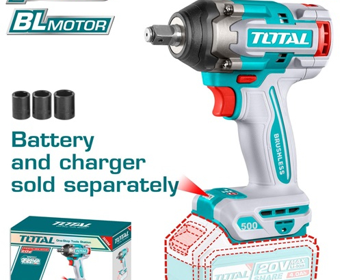 Drill boxes, 20 volts, 500 Newtons, without batteries, from Total