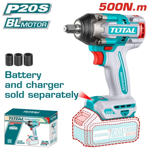 Drill boxes, 20 volts, 500 Newtons, without batteries, from Total