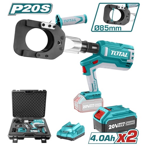 Charging hydraulic cable scissors with 2 amp batteries and charger4